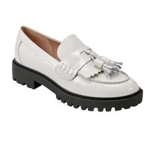 Marc Fisher Ozzie Kiltie Lug-Sole Casual Loafers in Ivory – Sz 8.5M